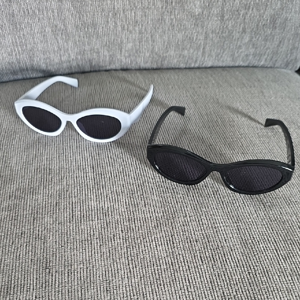 Stylish Black and White Womens Sunglasses Set By Tianyesy, New - Picture 1 of 11